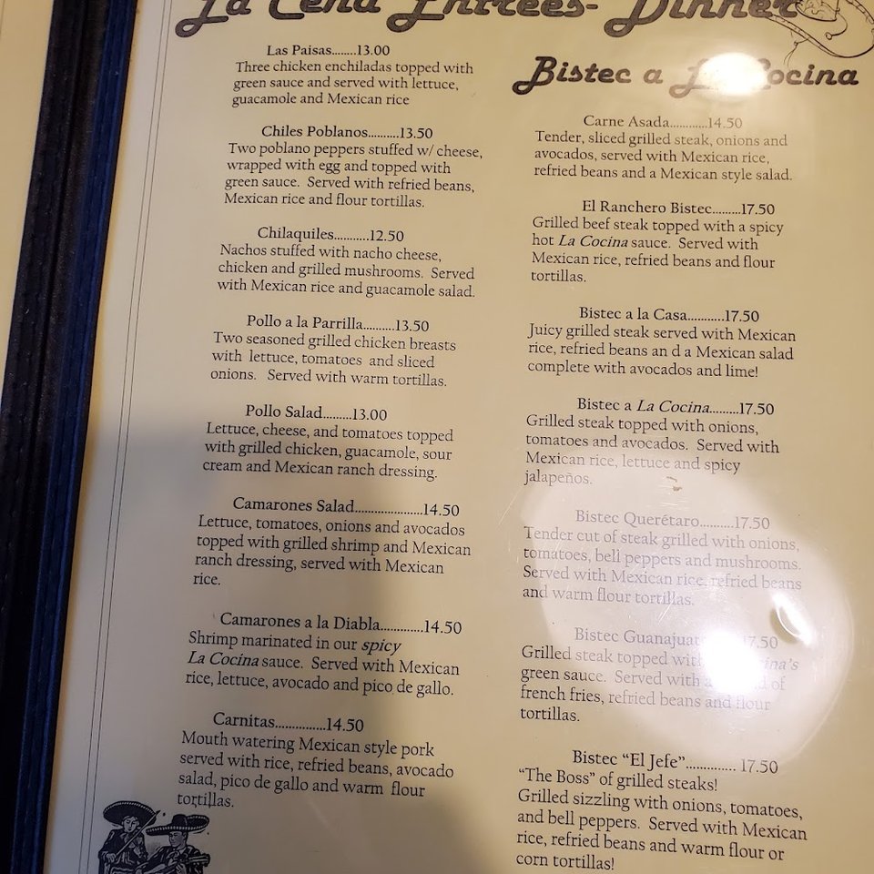 Restaurant menu with lunch favorites and grill items.